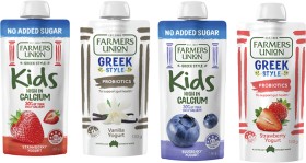 Farmers+Union+Greek+Style+or+No+Added+Sugar+Kids+Yogurt+Pouch+130g