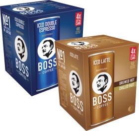 Boss-Iced-Coffee-4x237mL on sale