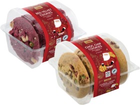 Coles+Bakery+Choc+Chip+or+Red+Velvet+Christmas+Cookies+4+Pack
