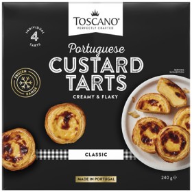 Toscano+Portuguese+Custard+Tarts+4+Pack+240g