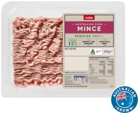 Coles+Australian+Pork+Mince+3+Star+Regular+500g