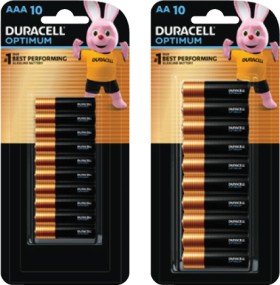 Duracell+Optimum+Batteries+AA+or+AAA+10+Pack