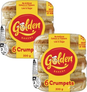 Golden-Crumpet-Rounds-6-Pack-300g on sale