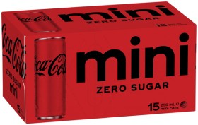 Coca-Cola+Zero+Sugar+Soft+Drink+15x250mL