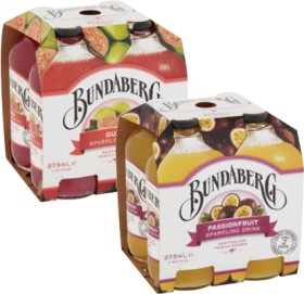 Bundaberg-Passionfruit-or-Guava-Brewed-Soft-Drink-4x375mL on sale