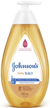 Johnson%26%23039%3Bs+Baby+3-in-1+Shampoo%2C+Conditioner+%26amp%3B+Wash+500mL