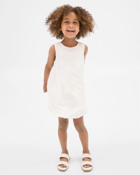 Embroidered-Bubble-Hem-Dress on sale