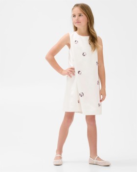 Flower-Sequin-Satin-Dress on sale