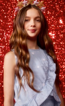 Chambray-Ruffle-Tank on sale