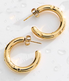 Waterproof-2pk-Chunky-Hoop-Earrings-Set on sale