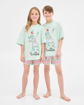 Family-Matching-Christmas-Grinch-Cotton-PJ-Set-Older-Kids on sale
