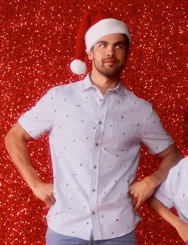 Men%26rsquo%3Bs+Australian+Cotton+Christmas+Print+Shirt