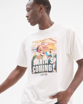Novelty-Licenced-Tee-Santas-Coming on sale