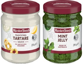 MasterFoods-Tartare-Sauce-220g-Mint-Jelly-290g-or-Seafood-Cocktail-260g on sale