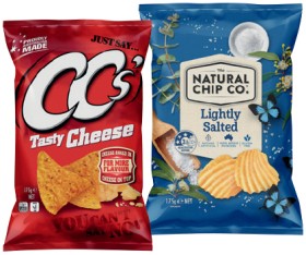 The-Natural-Chip-Co-or-CCs-Corn-Chips-175g-Selected-Varieties on sale