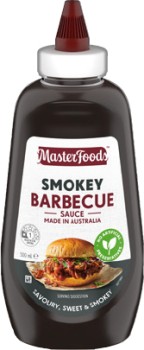 MasterFoods+Smokey+Barbecue+or+Aussie+Farmers+Tomato+Sauce+500mL+Selected+Varieties