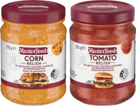 MasterFoods+Relish+250%E2%80%91260g+or+Chutney+250g+Selected+Varieties