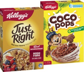 Kellogg%26rsquo%3Bs+Cereal+Just+Right+460g%2C+or+Coco+Pops+375g+or+Crunchy+Nut+Corn+Flakes+380g
