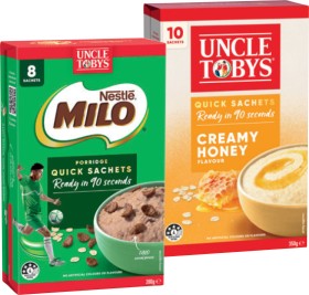 Uncle+Tobys+Rolled+Oats+Quick+Sachets+8%E2%80%9110+Pack+Selected+Varieties