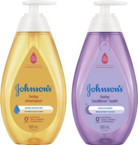 Johnson%26rsquo%3Bs+Baby+Shampoo%2C+Bedtime+Bath+or+Aloe+Vera+%26amp%3B+Vitamin+E+Oil+500mL+Selected+Varieties