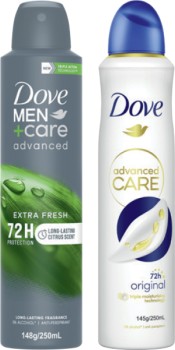 Dove+Advanced+Care+Antiperspirant+Deodorant+250mL+Selected+Varieties