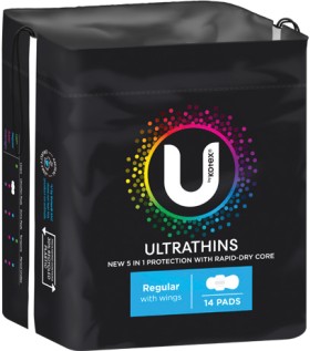 U-By-Kotex-Pads-6-16-Pack-Selected-Varieties on sale