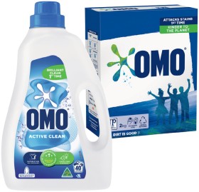 OMO-Laundry-Liquid-2-Litre-Powder-2kg-or-Capsules-28-Pack-Selected-Varieties on sale