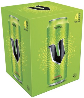 V+Energy+Drink+4x500mL+Selected+Varieties