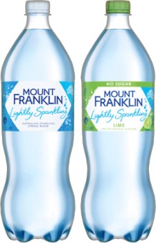 Mount+Franklin+Lightly+Sparkling+Water+1.25+Litre+Selected+Varieties