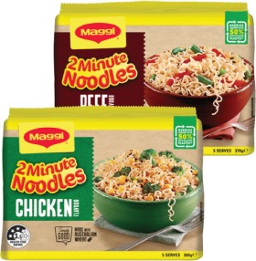 Maggi-2-Minute-or-Fusian-Noodles-5-Pack-Selected-Varieties on sale