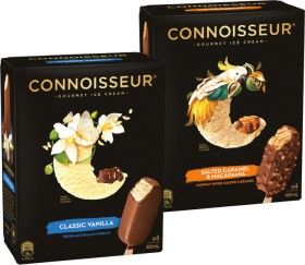 Connoisseur-Gourmet-Ice-Cream-4-Pack-or-Mini-6-Pack-Selected-Varieties on sale