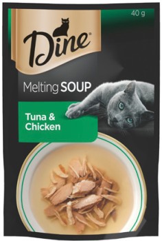 Dine+Melting+Soup+or+Fine+Flakes+Cat+Food+35%E2%80%9140g+Selected+Varieties
