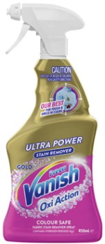 Vanish-Preen-Gold-Oxi-Action-Fabric-Stain-Remover-Spray-450mL-Selected-Varieties on sale