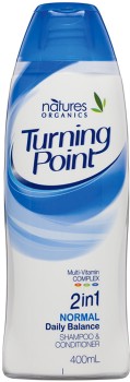 Natures+Organics+Turning+Point+2%E2%80%91in%E2%80%911+Shampoo+%26amp%3B+Conditioner+400mL+Selected+Varieties