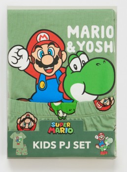 Super-Mario-Australian-Cotton-Younger-Boys-Pyjama-Set-Gift-Pack on sale