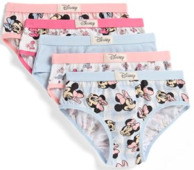 Disney-Minnie-Mouse-Australian-Cotton-Younger-Girls-Briefs-5-Pack on sale
