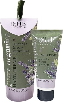 She+Pure+Organics+Lavender+%26amp%3B+Rose+Geranium+Hand+Cream+100mL