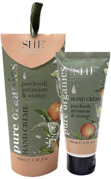 She-Pure-Organics-Patchouli-Geranium-Orange-Hand-Cream-100mL on sale