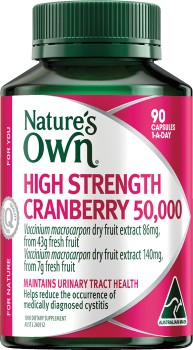 Natures-Own-High-Strength-Cranberry-50000-90-Capsules on sale