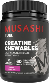 Musashi-Berry-Flavour-Creatine-Chewables-60-Tablets on sale