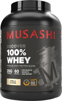 Musashi-100-Vanilla-Flavour-Whey-2kg on sale