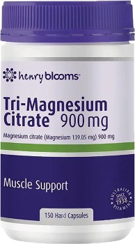 Henry-Blooms-Tri-Magnesium-Citrate-900mg-150-Capsules on sale