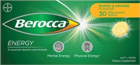 Berocca-Mango-Orange-Flavour-Energy-30-Effervescent-Tablets on sale