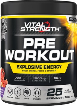 Vital-Strength-Watermelon-Flavour-Pre-Workout-225g on sale