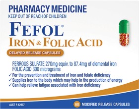 Fefol-Iron-Folic-Acid-60-Capsules on sale