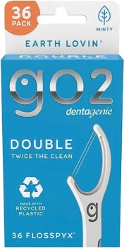 Go2+Dentagenie+Double+Twice+The+Clean+Flosspyx+36+Pack