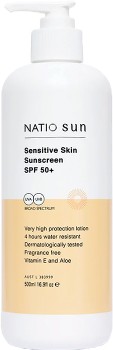 Natio-Sun-Sensitive-Skin-Sunscreen-SPF50-500mL on sale