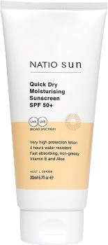 Natio-Sun-Quick-Dry-Moisturising-Sunscreen-SPF50-200mL on sale