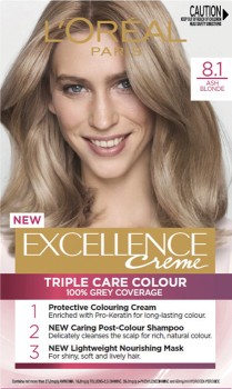 LOral-Paris-Excellence-Creme-Ash-Blonde-81-Hair-Colour on sale