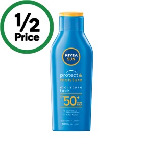 Nivea+SPF+50%2B+Sun+Protect+%26amp%3B+Moisture+Sunscreen+400ml%5E